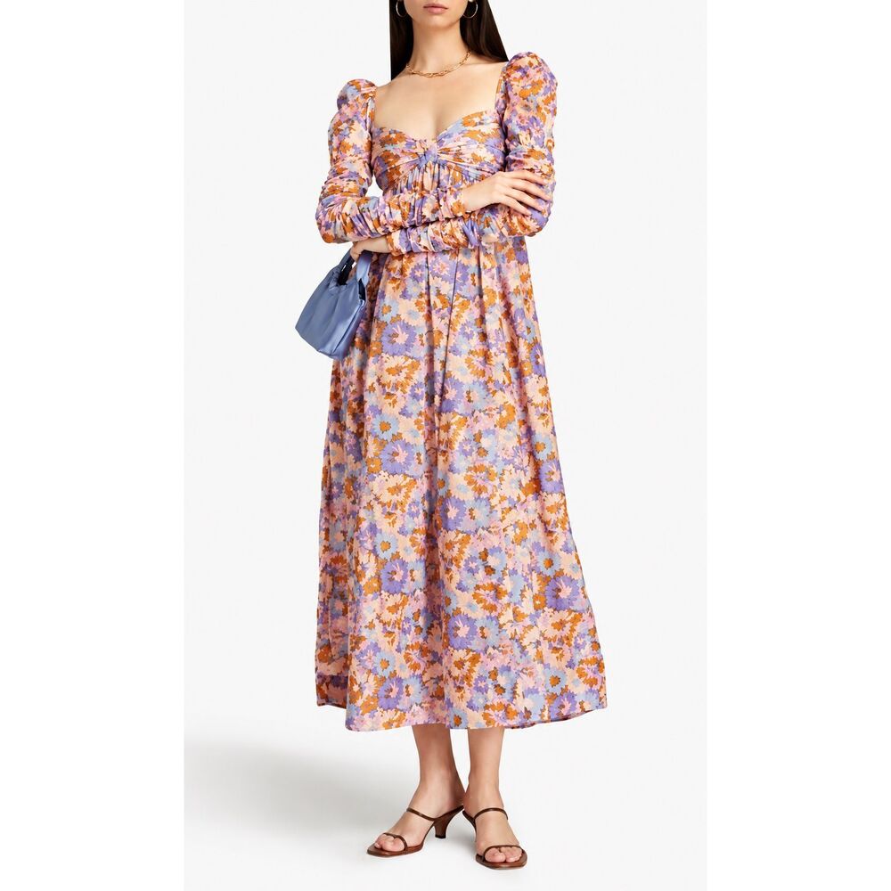 NWOT ZIMMERMANN Violet Twist Front Floral Print dress, Sz 0, $750